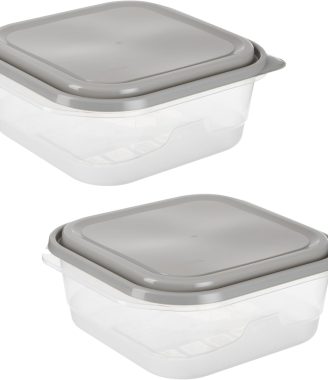 GoodCook EveryWare Extra Large Square Food Storage Container, 2 Pack, BPA Free