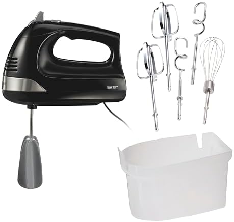 Hamilton Beach 6-Speed Electric Hand Mixer with Whisk, Dough Hooks and Easy Clean Beaters, Powerful 275 Watt Motor, Snap-On Storage Case, Black - Image 2