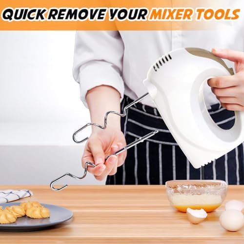 Hand Mixer - 5 Speed Portable Kitchen Mixer Electric Handheld with 5 Stainless Steel Accessories Whisk, Food Beater, Ivory - Image 6