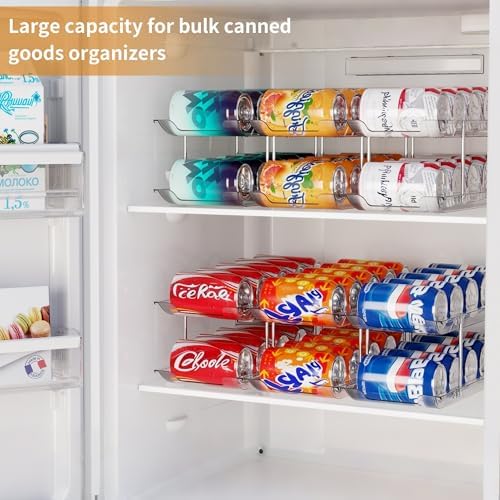 LXLXXL Can Organizer For Pantry Canned Food Goods Organizer For Cabinet Clear Automatic Rolling Can Storage Organizer Pantry Holders Rack, Holds Up to 36 Cans - Image 7