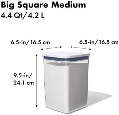OXO, Good Grips Pop Container - 4.4 Qt/, Airtight Food Storage Containers, 142 Fl Oz - Image 3